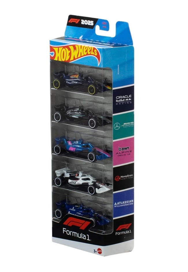 HOT WHEELS - Formula 1 - 5 Pack - IMPORTED EXCLUSIVE COLLECTION 2025