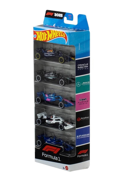 HOT WHEELS - Formula 1 - 5 Pack - IMPORTED EXCLUSIVE COLLECTION 2025
