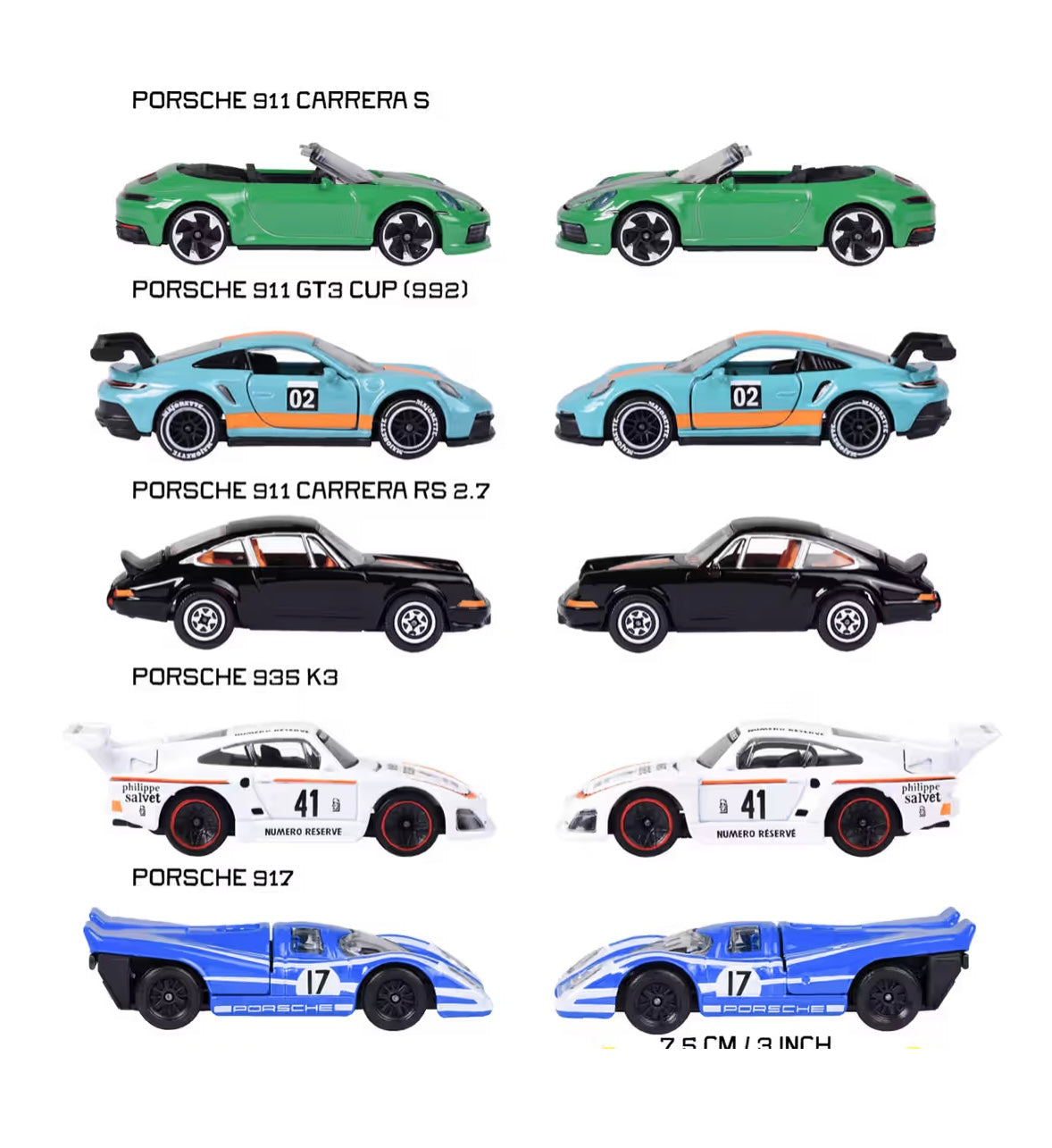 MAJORETTE - PORSCHE - EXCLUSIVE COLLECTION