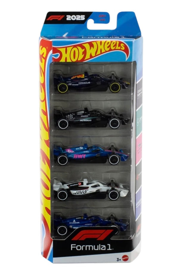 HOT WHEELS - Formula 1 - 5 Pack - IMPORTED EXCLUSIVE COLLECTION 2025